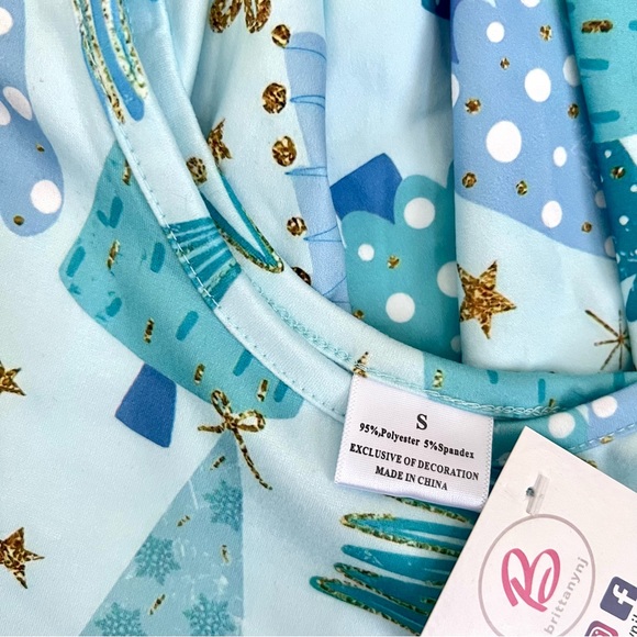 Blue Holiday Tree Dress - Picture 2 of 2